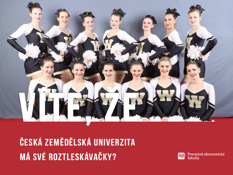 Česká zemědělská univerzita má své rozleskávačky - Wild Cheerleaders;autor obrázku Patrik Hácha