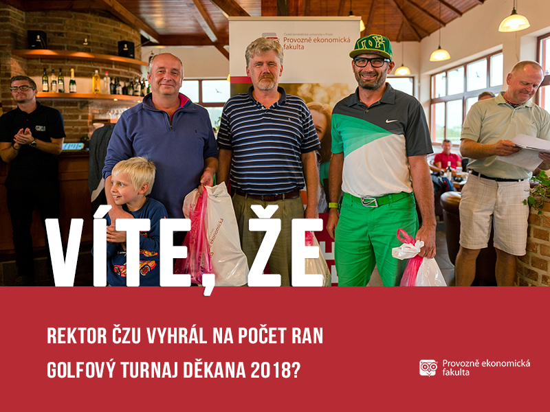 Golfový turnaj děkana 2018