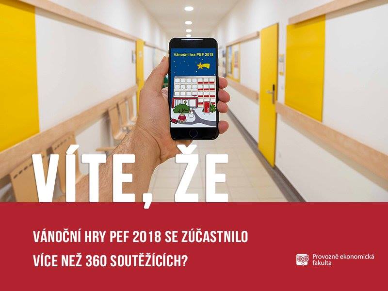 Účast ve Vánoční hře PEF 2018